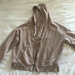 Tan Girl’s Zip-Up Jacket